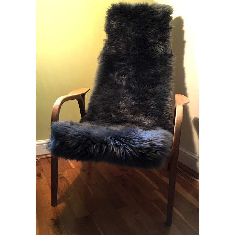 Swedese "Lamino"  armchair with sheepskin coating, Yngve EKSTROM - 1950s