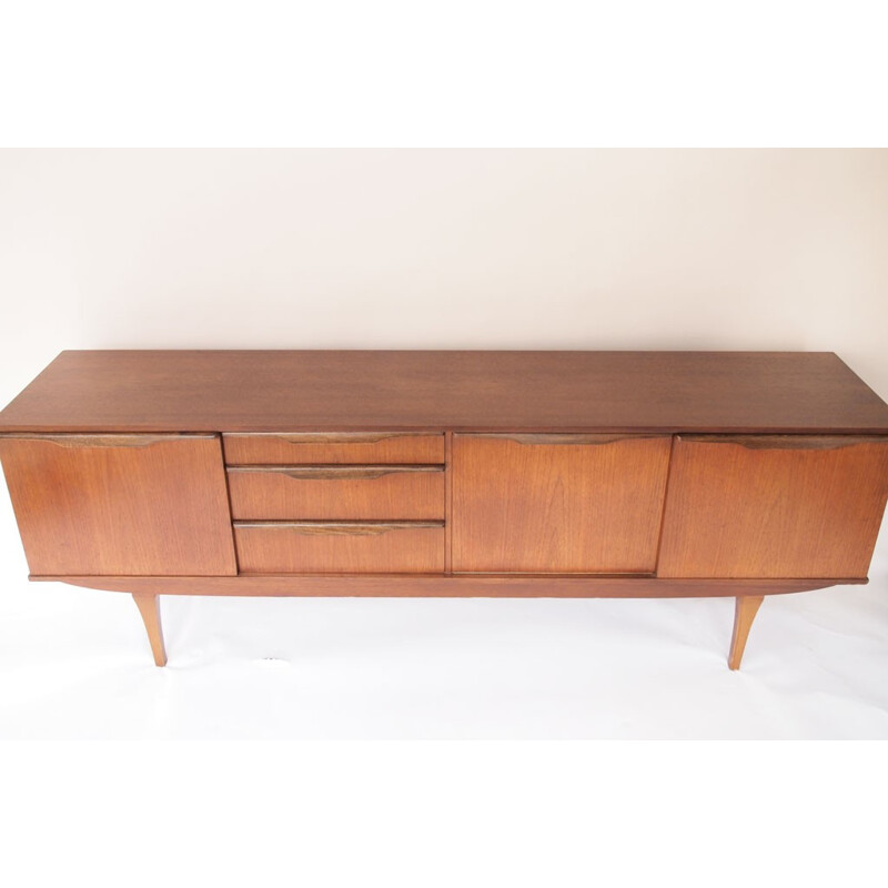 Teak  vintage sideboard with 4 compartment - 1950s