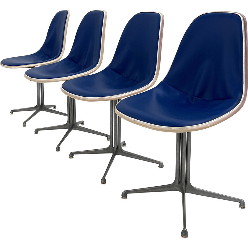 Ensemble de 4 chaises vintage La Fonda de Charles et Ray Eames pour Herman Miller, 1960