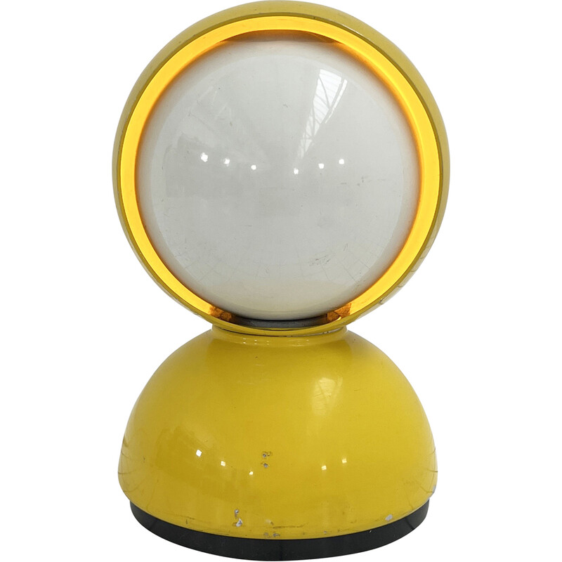 Lampada da tavolo Eclisse gialla vintage di Vico Magistretti per Artemide, anni '60