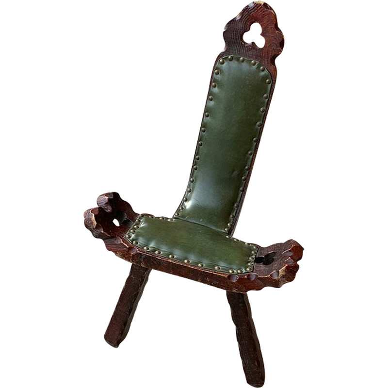 chaise espagnole vintage - brutaliste