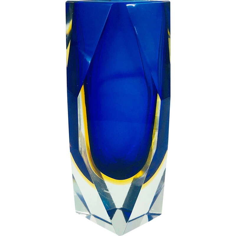 Mid-century Sommerso Murano glass vase by Flavio Poli for Alessandro Mandruzzato, Italy 1960s