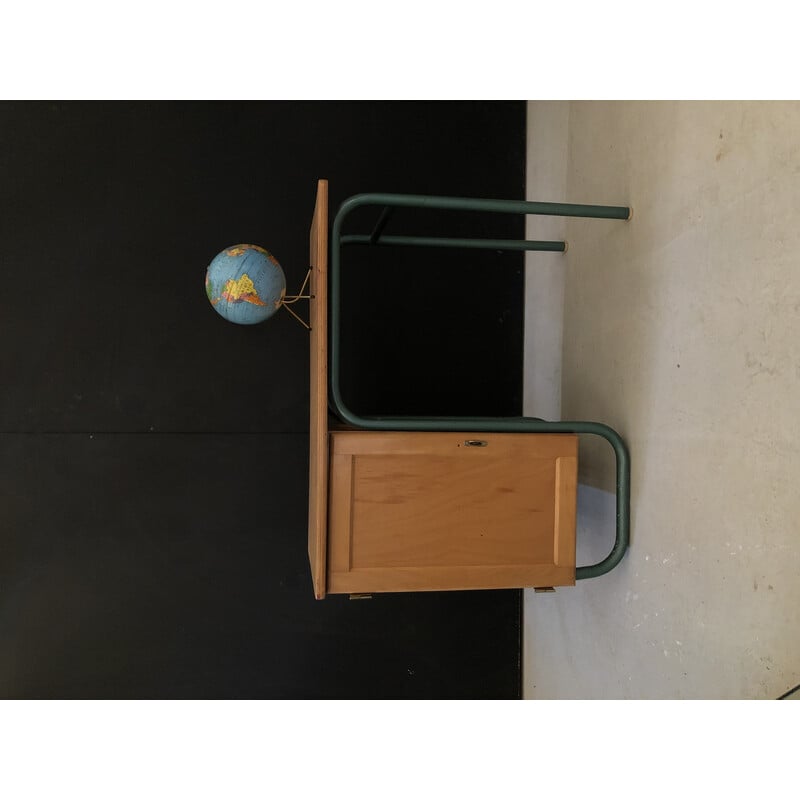 Vintage-Schreibtisch s22 in heller Eiche von Jaques Hitier