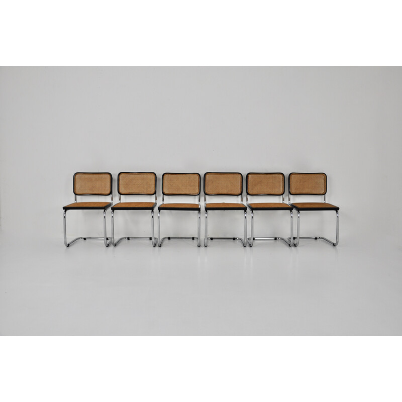 Conjunto de 6 sillas vintage B32 de Marcel Breuer