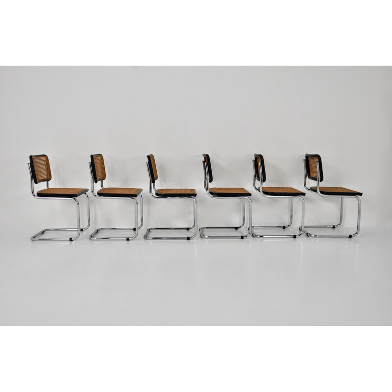 Conjunto de 6 sillas vintage B32 de Marcel Breuer