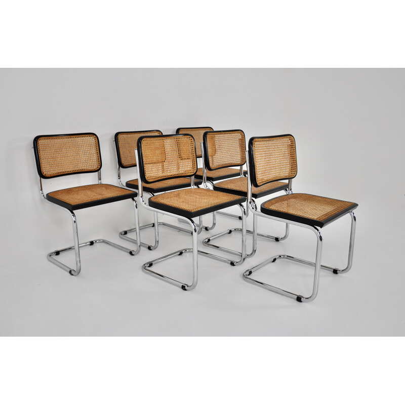 Conjunto de 6 sillas vintage B32 de Marcel Breuer