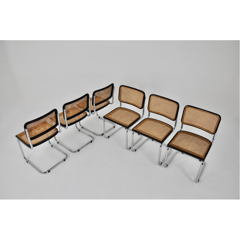 Conjunto de 6 sillas vintage B32 de Marcel Breuer