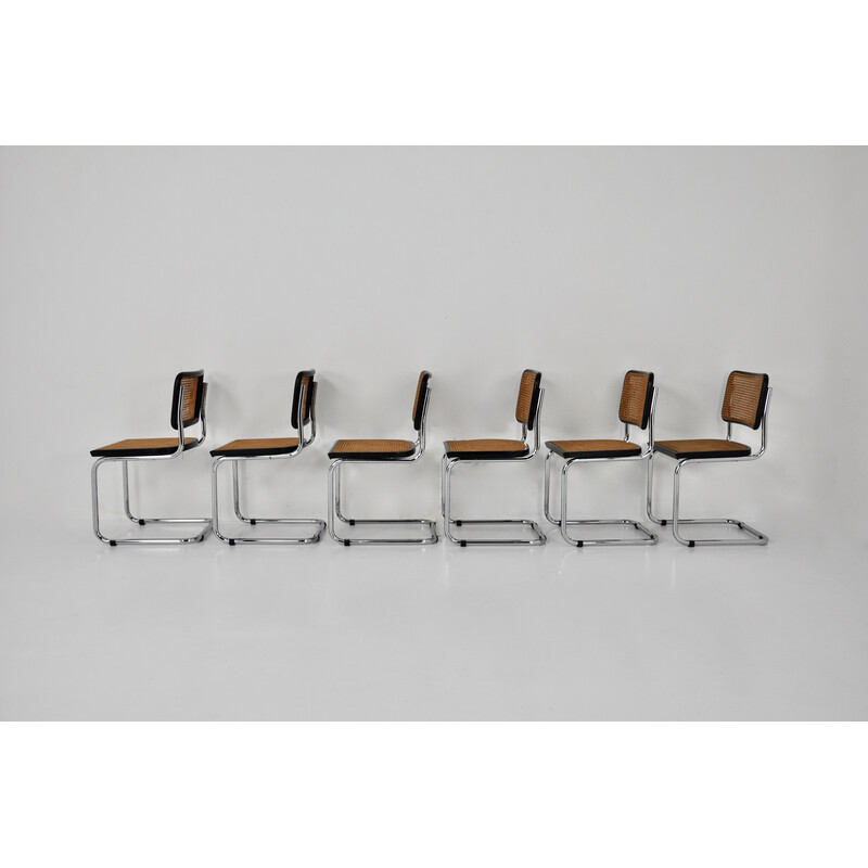 Conjunto de 6 cadeiras vintage B32 de Marcel Breuer