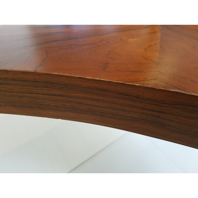 Christian Linnenberg Mobelfabrik rosewood and glass scandinavian coffee table, Sven ELLEKAER - 1960s