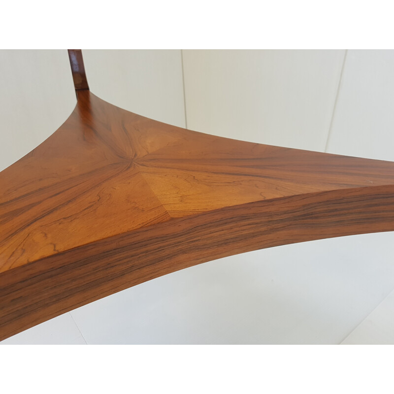 Christian Linnenberg Mobelfabrik rosewood and glass scandinavian coffee table, Sven ELLEKAER - 1960s