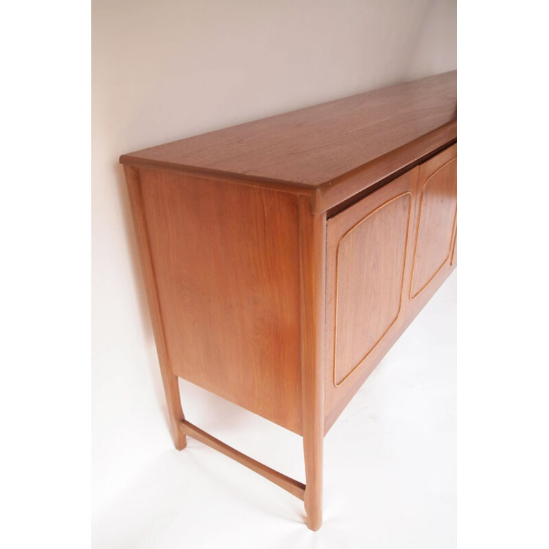 Long scandinavian teak sideboard with several storages - 1960s