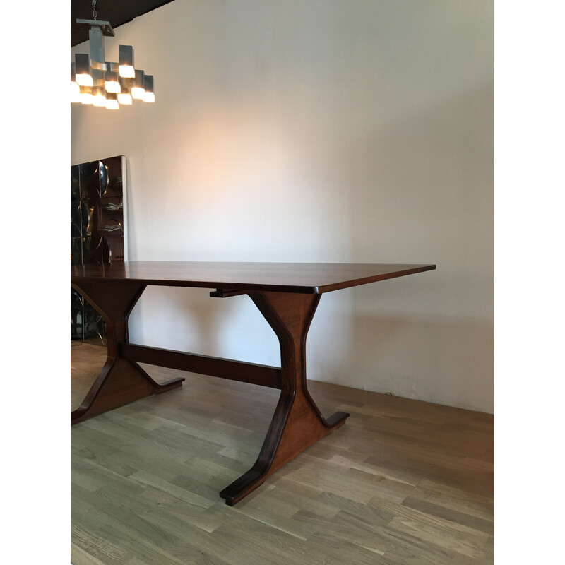 Bernini dining room table in rosewood, Gianfranco FRATTINI - 1960s