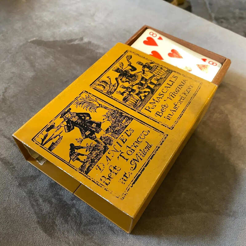Mid-century enameled cigarette box by Piero Fornasetti for Atelier Fornasetti, 1960s