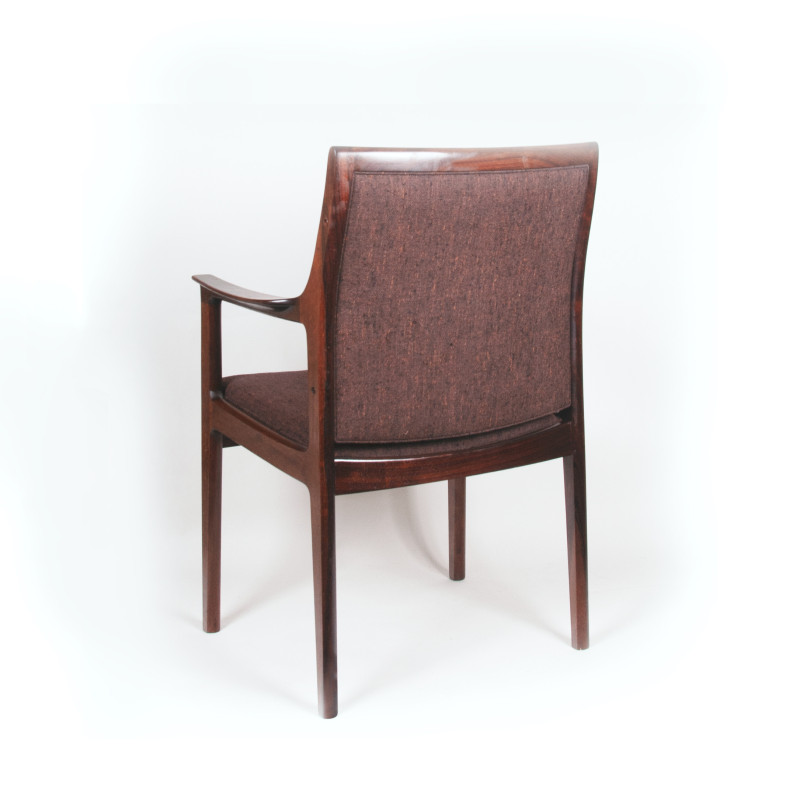 Vintage beechwood and wool upholstery armchair by Torbjørn Afdal for Bruksbo, Norway 1960s