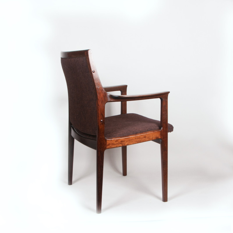 Vintage beechwood and wool upholstery armchair by Torbjørn Afdal for Bruksbo, Norway 1960s