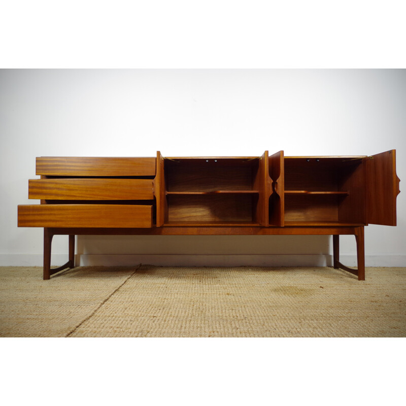 Teak sideboard with sleded feet - 1960s 