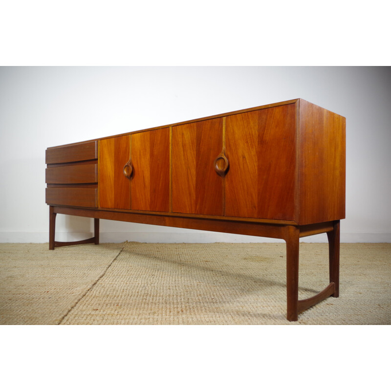 Teak sideboard with sleded feet - 1960s 