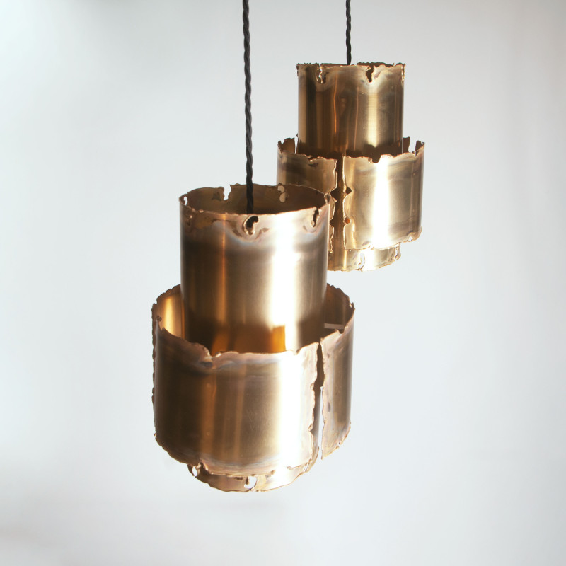 Pareja de lámparas colgantes vintage de Svend Aage Holm Sørensen, Dinamarca años 60