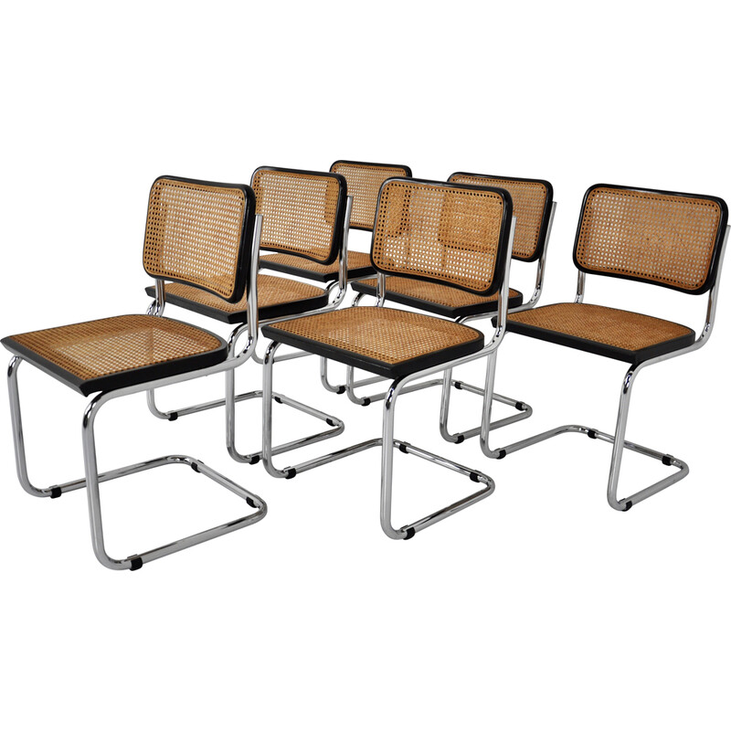 Set of 6 vintage B32 chairs by Marcel Breuer