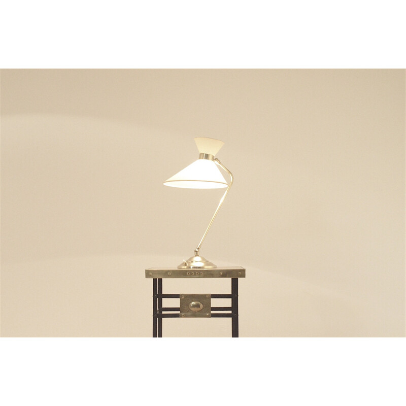 Lampe de table en laiton et rhodoïd - 1950