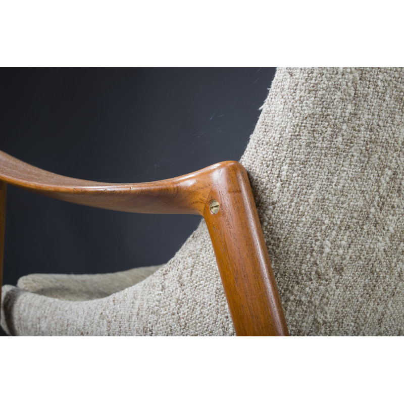 Pareja de sillones vintage de teca con tapicería de Adolf Relling para Dokka
