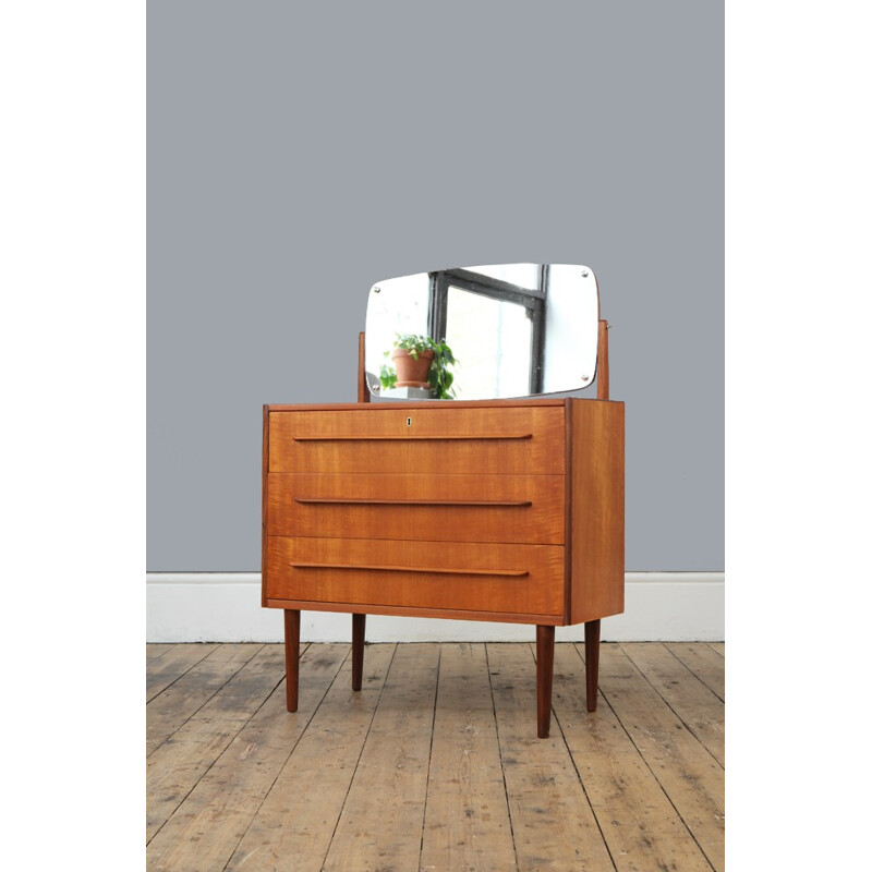 Danish dressing table with adjustable mirror in teak - 1960s