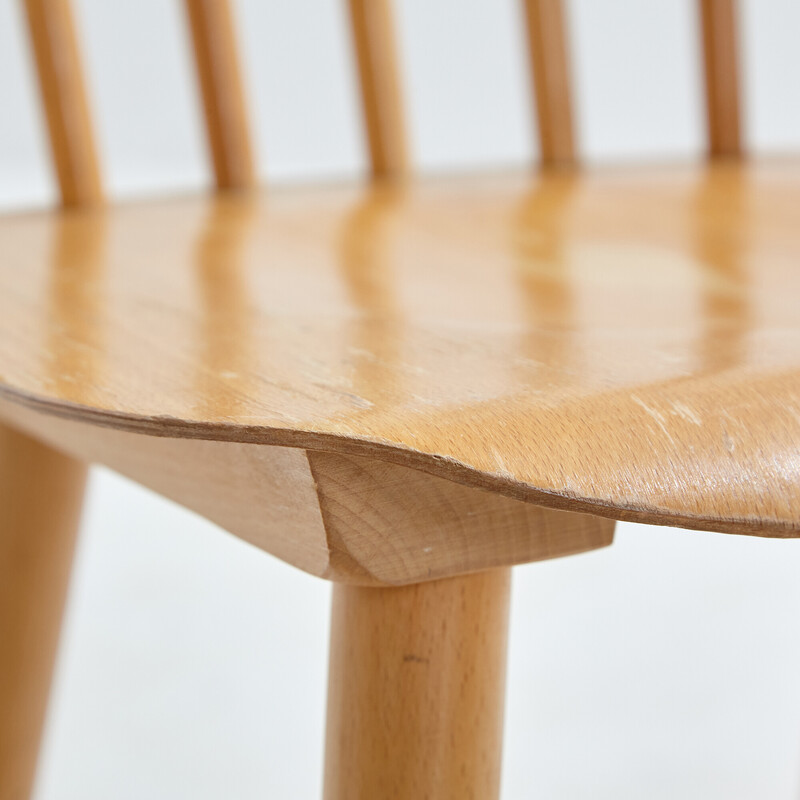 Vintage Stick-back beechwood chair, 1970s