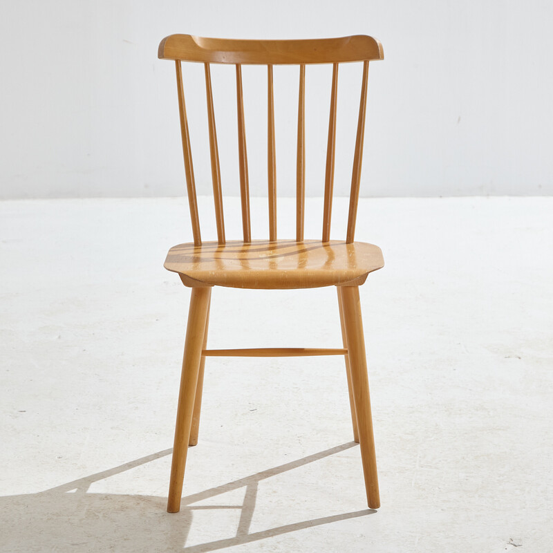 Vintage Stick-back beechwood chair, 1970s