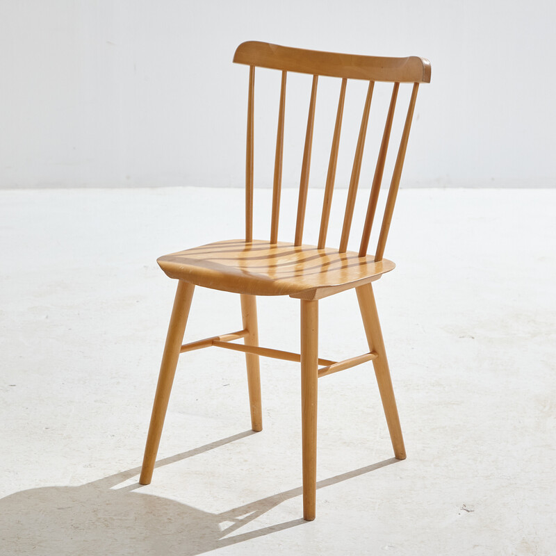 Vintage Stick-back beechwood chair, 1970s