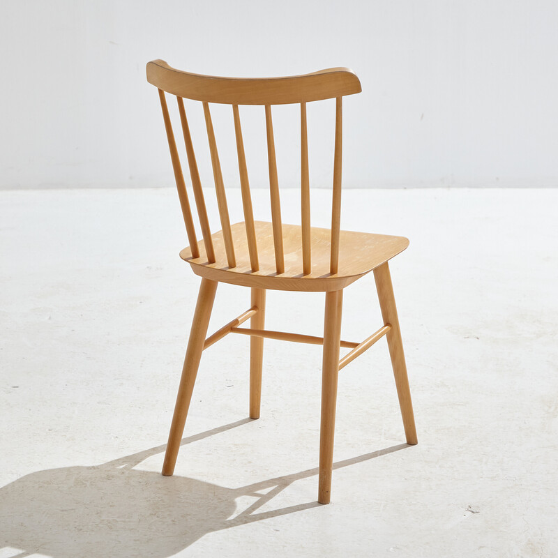 Vintage Stick-back beechwood chair, 1970s