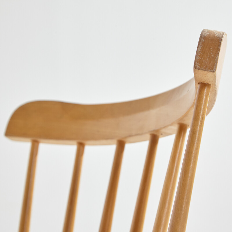 Vintage Stick-back beechwood chair, 1970s