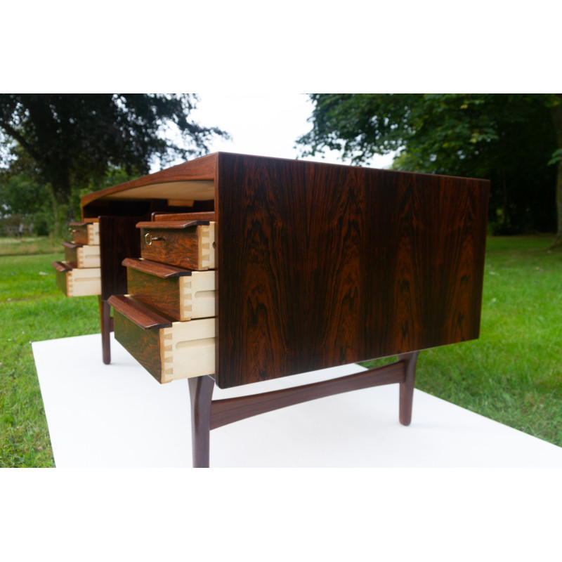 Mid-century Danish rosewood desk by Valdemar Mortensen, 1960s