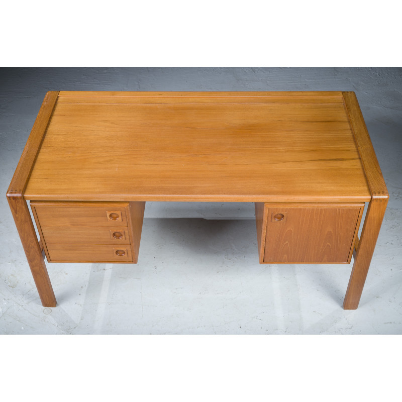 Mesa de teca Vintage por H.P. Hansen, Dinamarca 1960