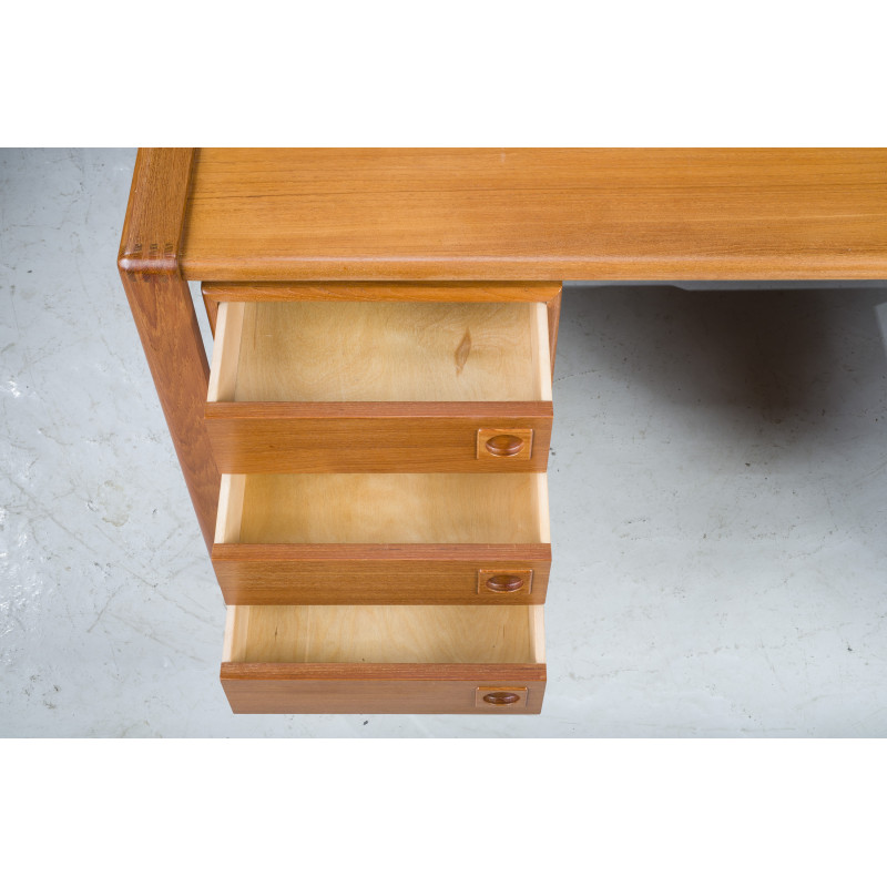 Vintage teakhouten bureau van H.P. Hansen, Denemarken 1960