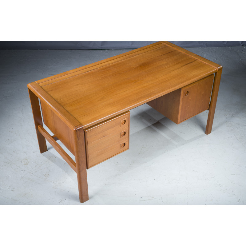 Mesa de teca Vintage por H.P. Hansen, Dinamarca 1960