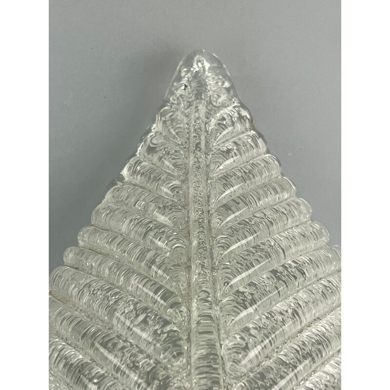 Aplique vintage de cristal de Murano de Barovier y Toso, 1960-1970