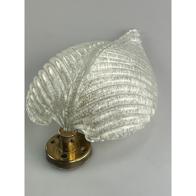 Vintage Murano glass wall lamp by Barovier and Toso, 1960-1970s