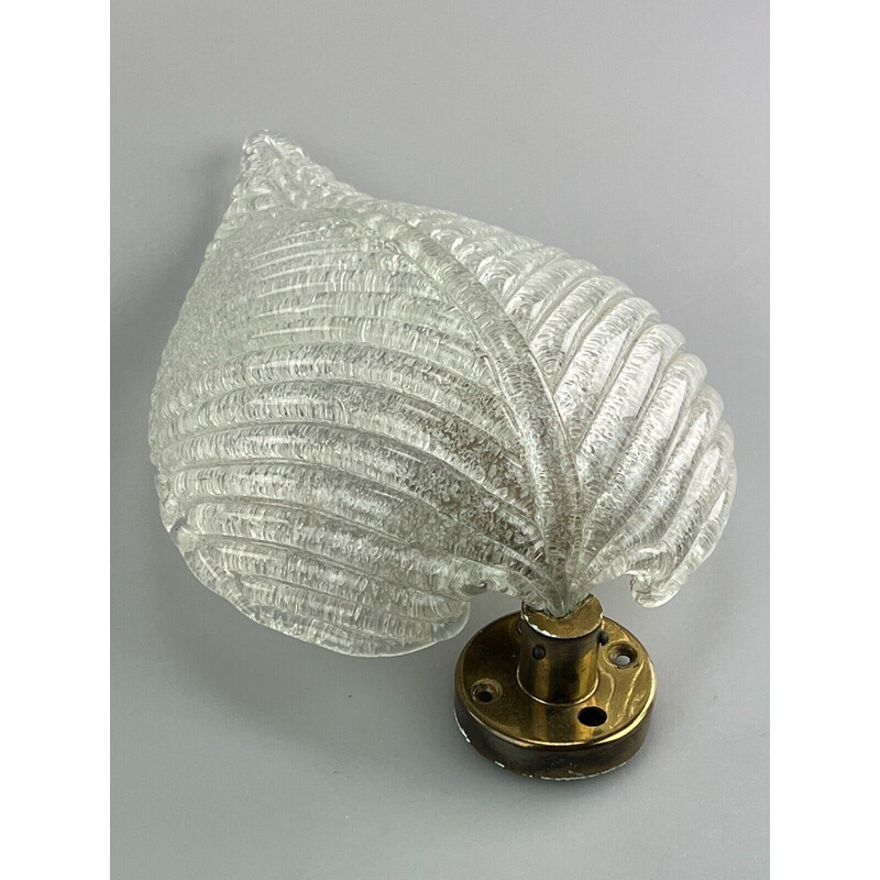 Vintage Murano glass wall lamp by Barovier and Toso, 1960-1970s