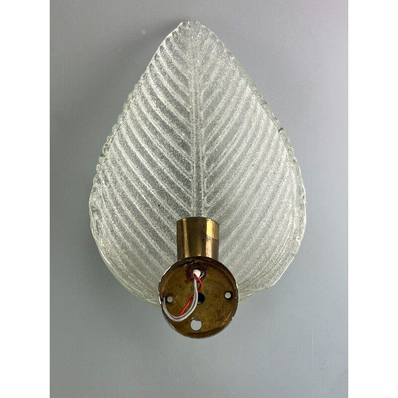 Vintage Murano glass wall lamp by Barovier and Toso, 1960-1970s