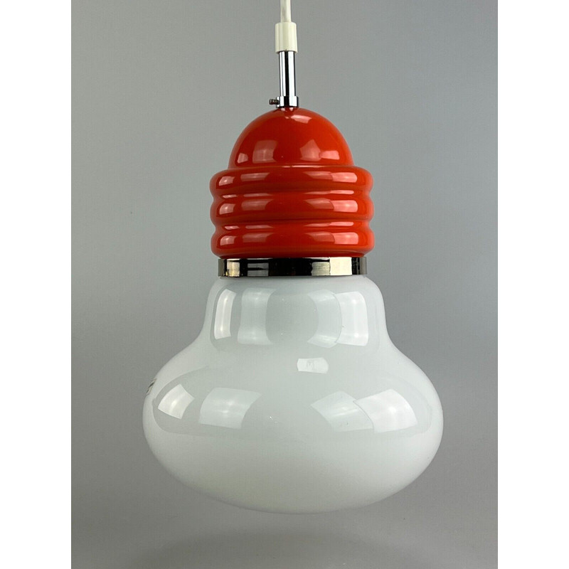 Vintage pendant lamp in glass and metal by Enrico Tronconi, 1960-1970s
