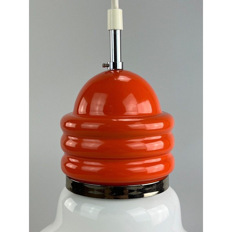 Vintage pendant lamp in glass and metal by Enrico Tronconi, 1960-1970s