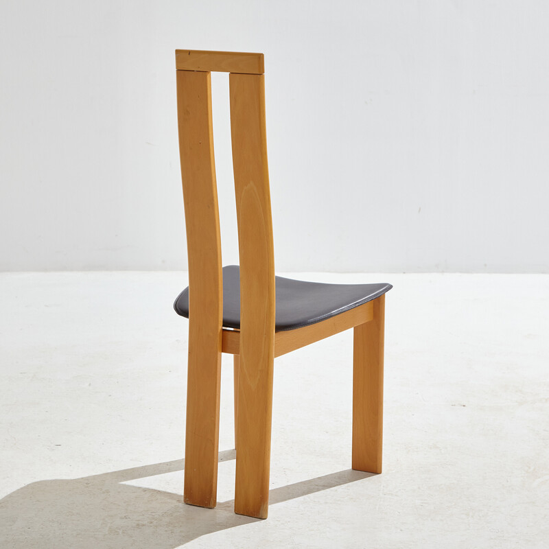 Set van 4 vintage beukenhouten eetkamerstoelen van Pietro Costantini voor Ello, 1970