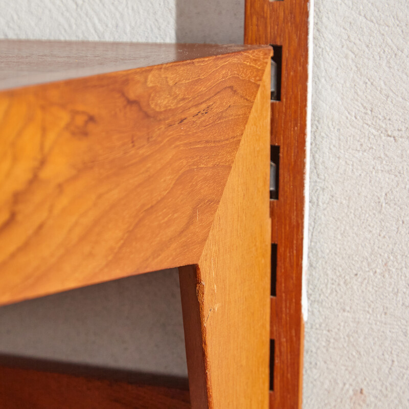 Vintage teak shelving system by Kai Kristiansen for Fm Møbler, 1960s