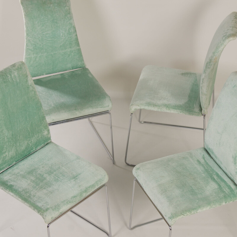 Ensemble de 4 chaises Magnolia vintage par Kazuhide Takahama pour Dino Gavina, 2000