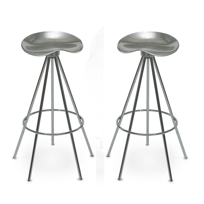 Pair of vintage Jamaica high stools by Pepe Cortes for Amat, Spain 1990s