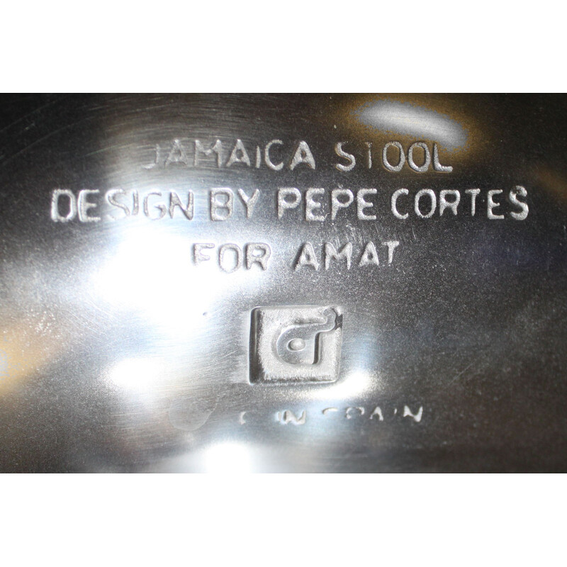 Pareja de taburetes altos vintage Jamaica de Pepe Cortés para Amat, España 1990