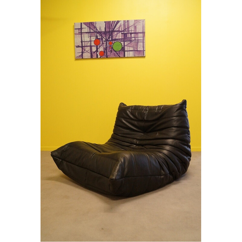 Ligne Roset set of "Togo" sofa in leather, Michel DUCAROY - 1970s