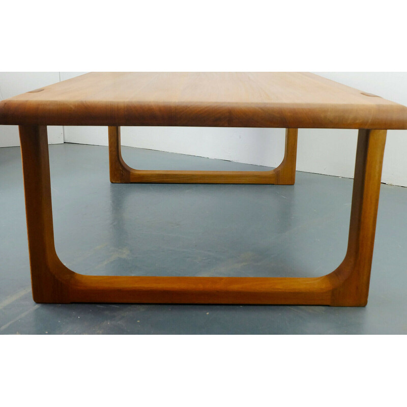 Mid century solid teak coffee table by Niels Bach, Denmark