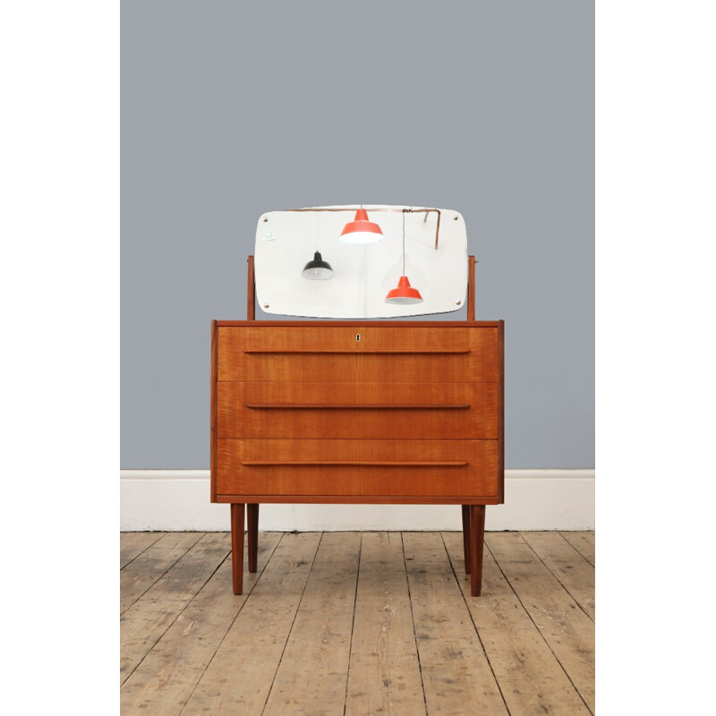 Danish dressing table with adjustable mirror in teak - 1960s