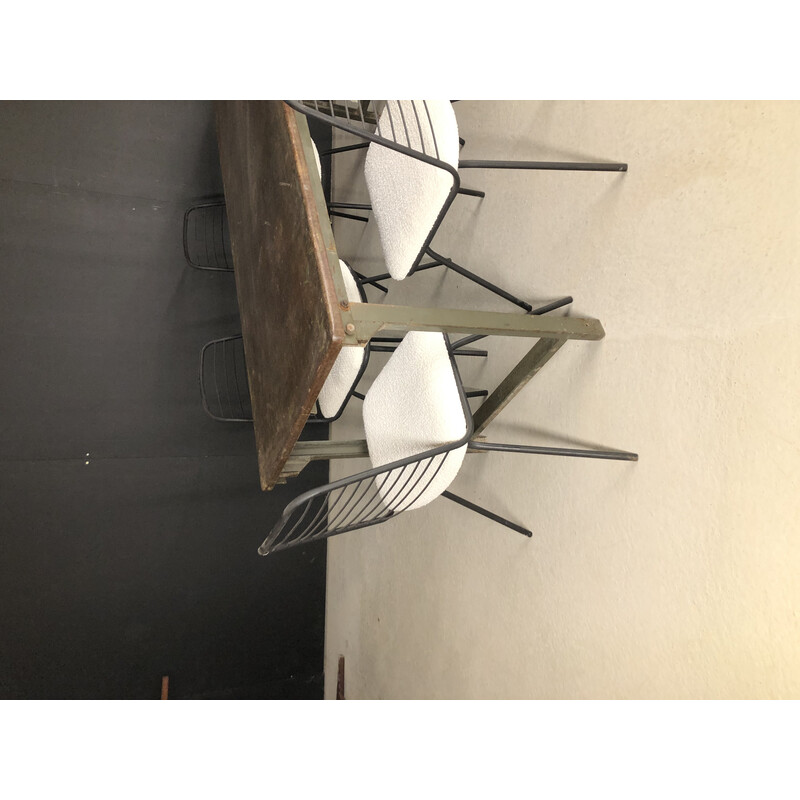 Set van 5 vintage stoelen van Jean Louis Bonnant